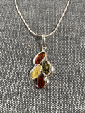 Multi Amber Oak Leaf Pendant