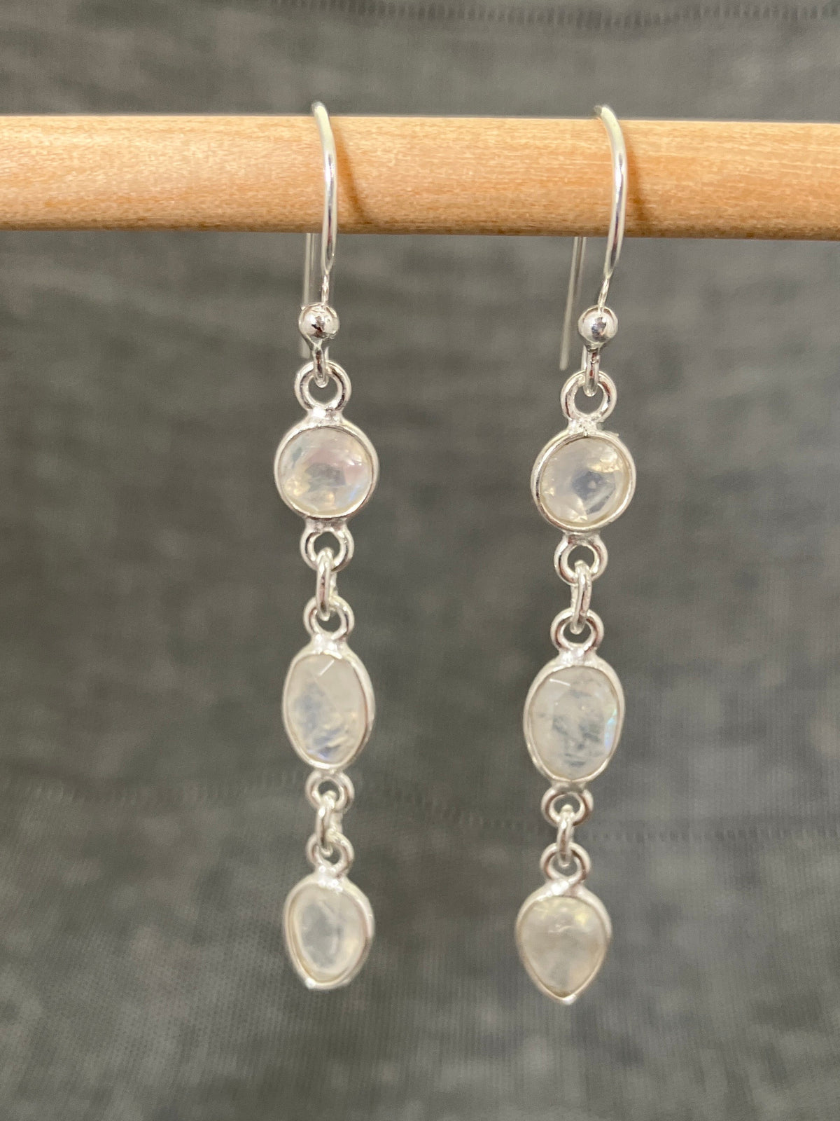 Moonstone Long Cut Earrings