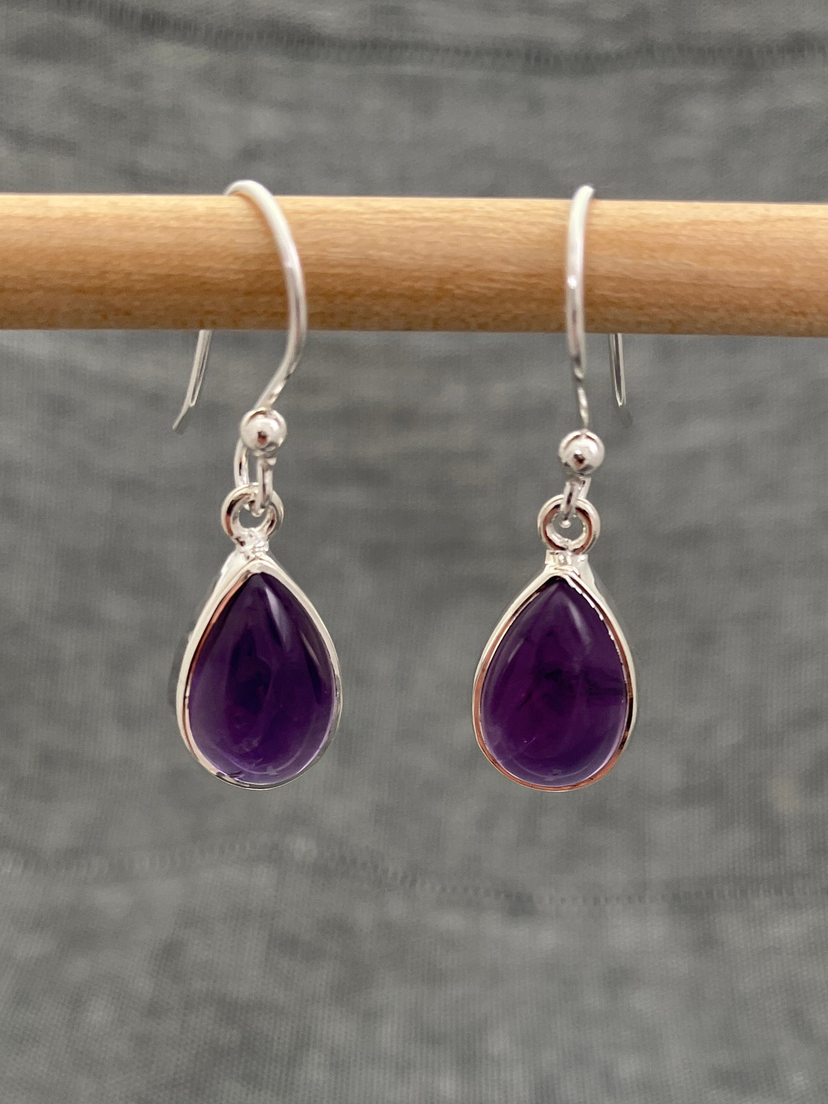 Amethyst Medium Pear Earrings