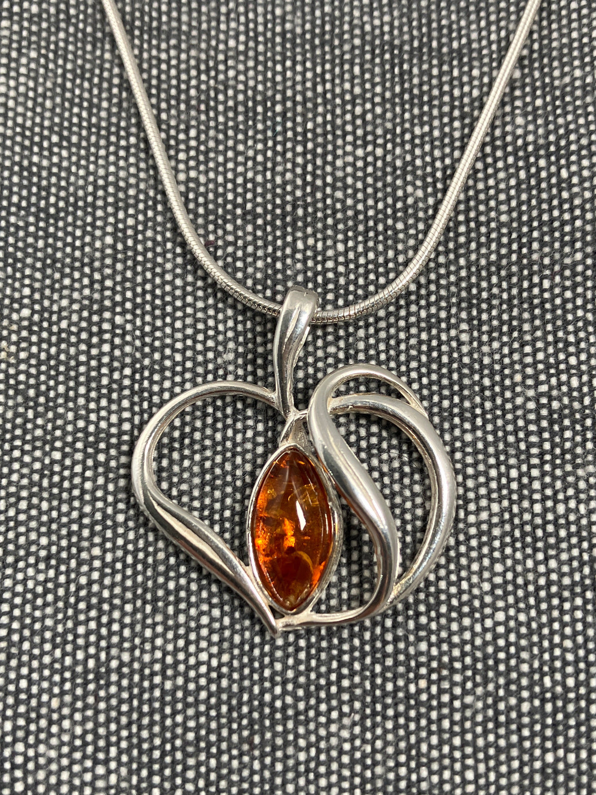 Swirly Open Heart Pendant