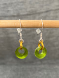 Shimmer Green Loop Earrings