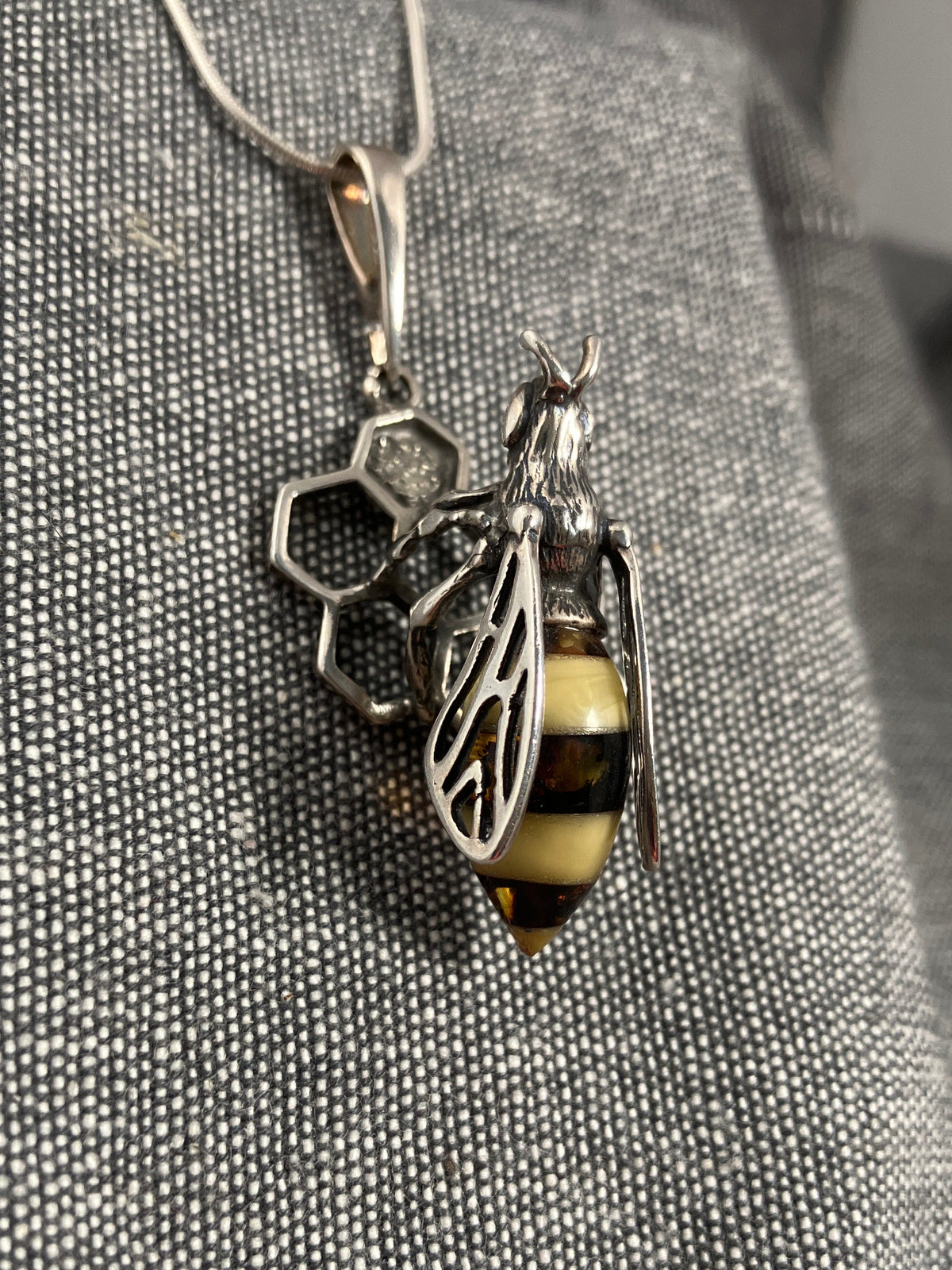 Amber Bee Pendant