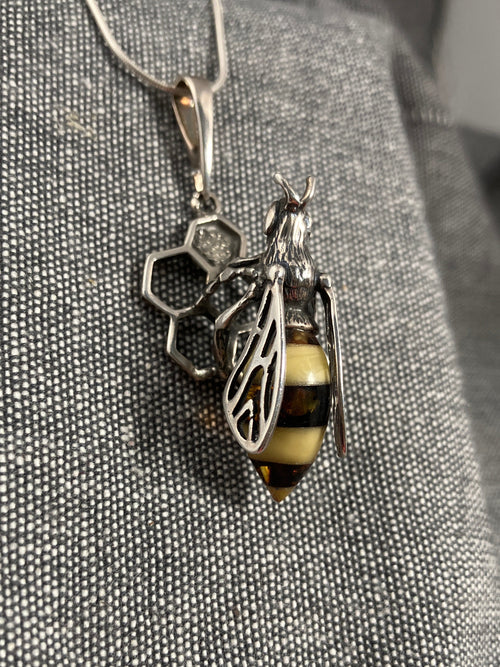 Amber Bee Pendant