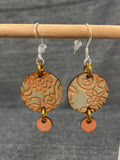 Wood Rust Disc Earrings