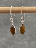 Tigers Eye Marquise Earrings