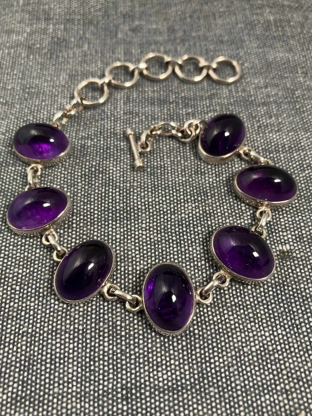 Amethyst Ovals Bracelet