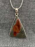 Peanut Obsidian Triangle Pendant