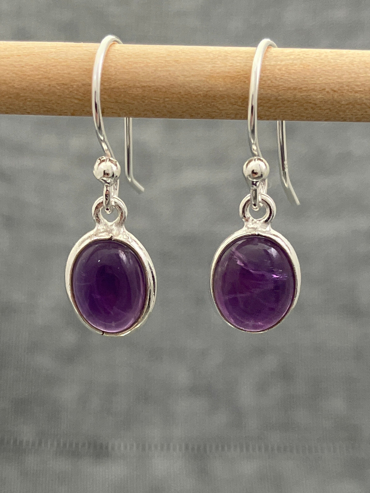 Amethyst Oval Earrings