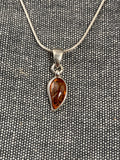 Amber Tiny Leaf Pendant
