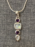 Moonstone And Amethyst Pendant