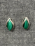 Malachite Parting Stone Studs