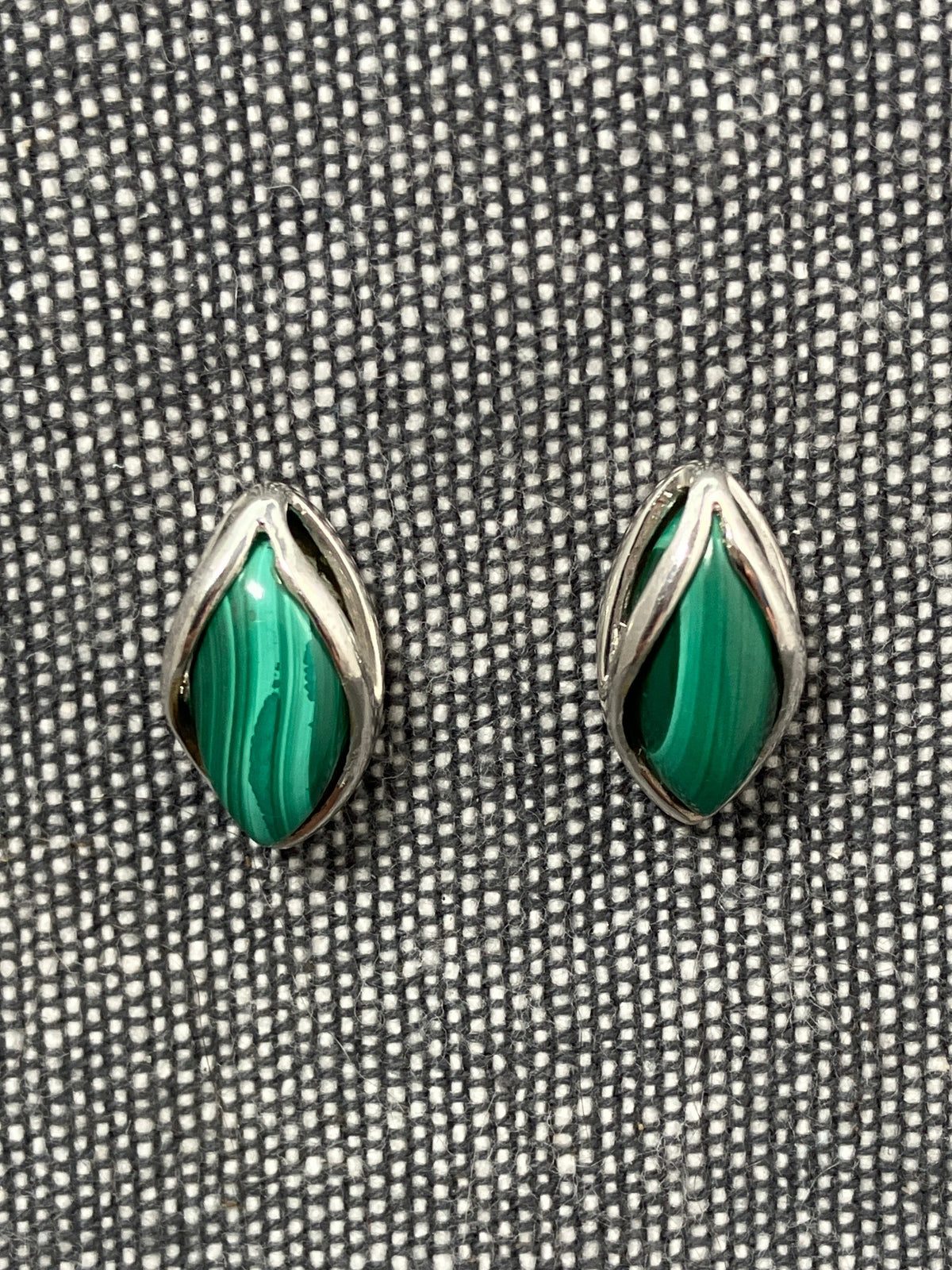 Malachite Parting Stone Studs