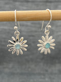 Chalcedony Daisy Earrings