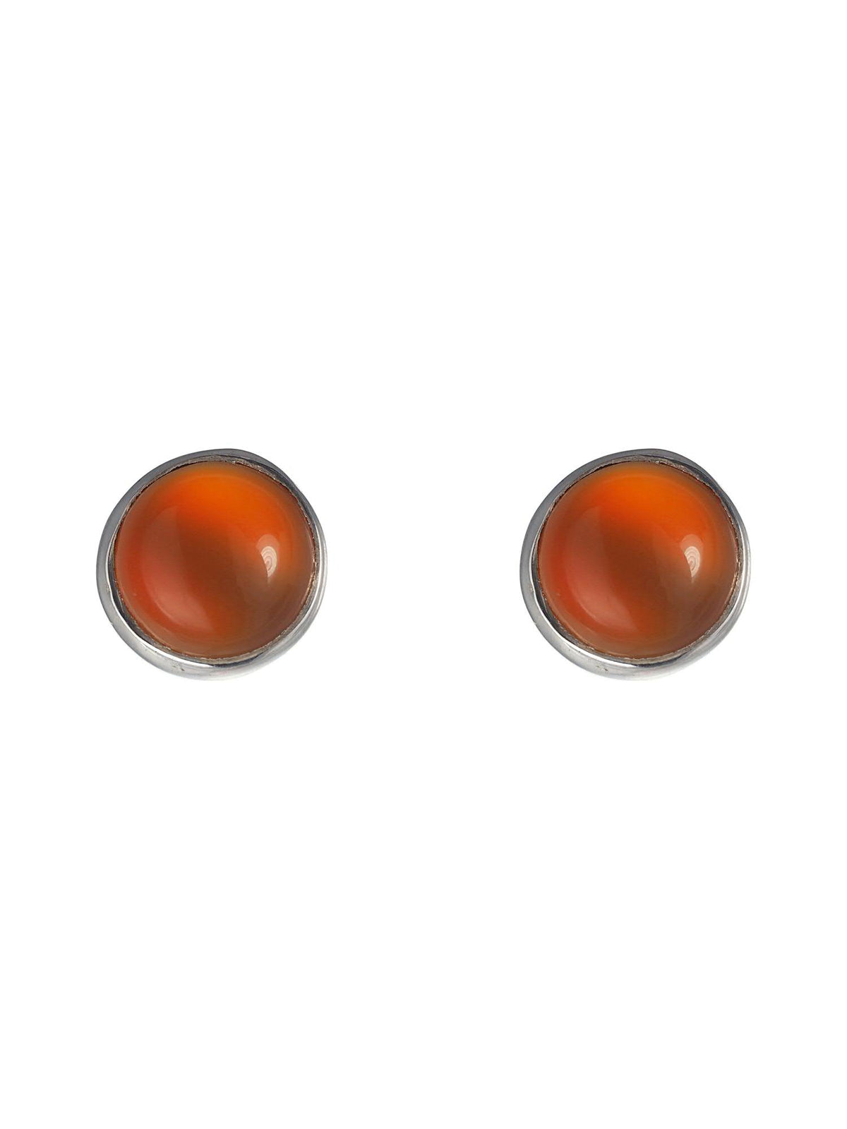 Carnelian Round Stone Studs