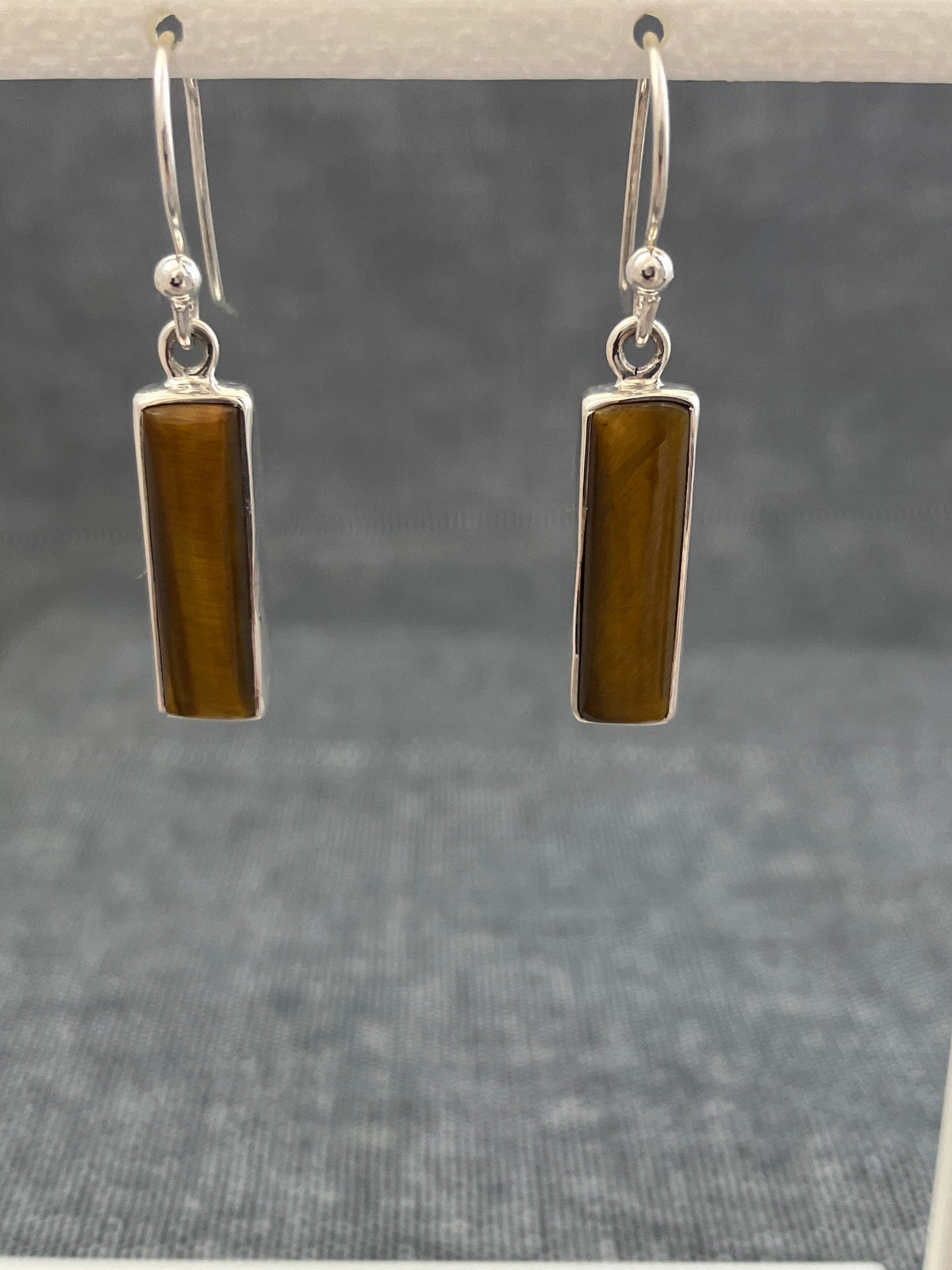 Tigers Eye Oblong Earrings