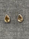 Citrine Cut Pear Studs