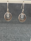 Moonstone Textured Loop Earrings