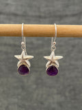 Amethyst Starfish Earrings