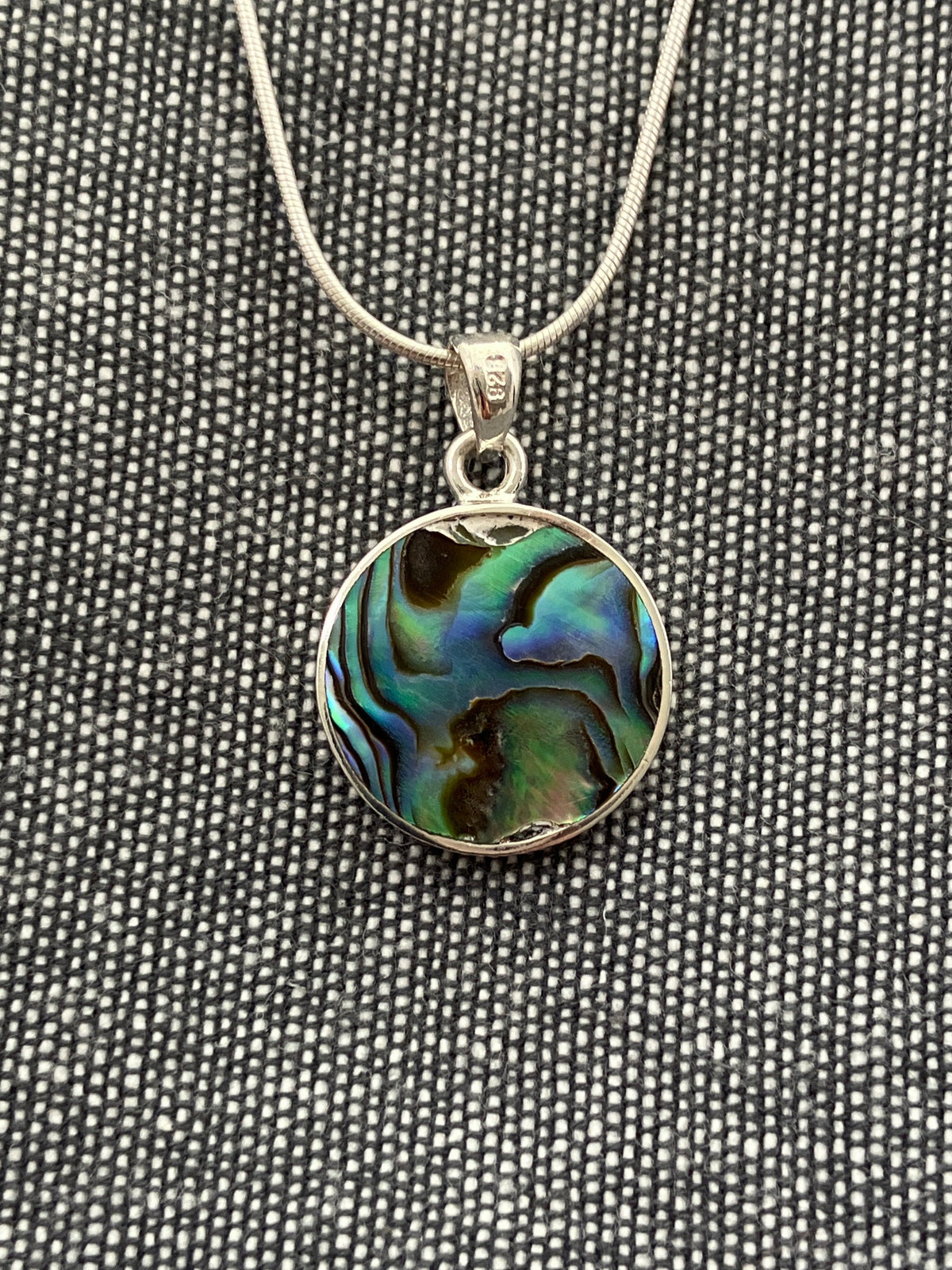 Paua Shell Tree Pendant