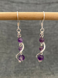 Amethyst Beads In A Twist Earrings