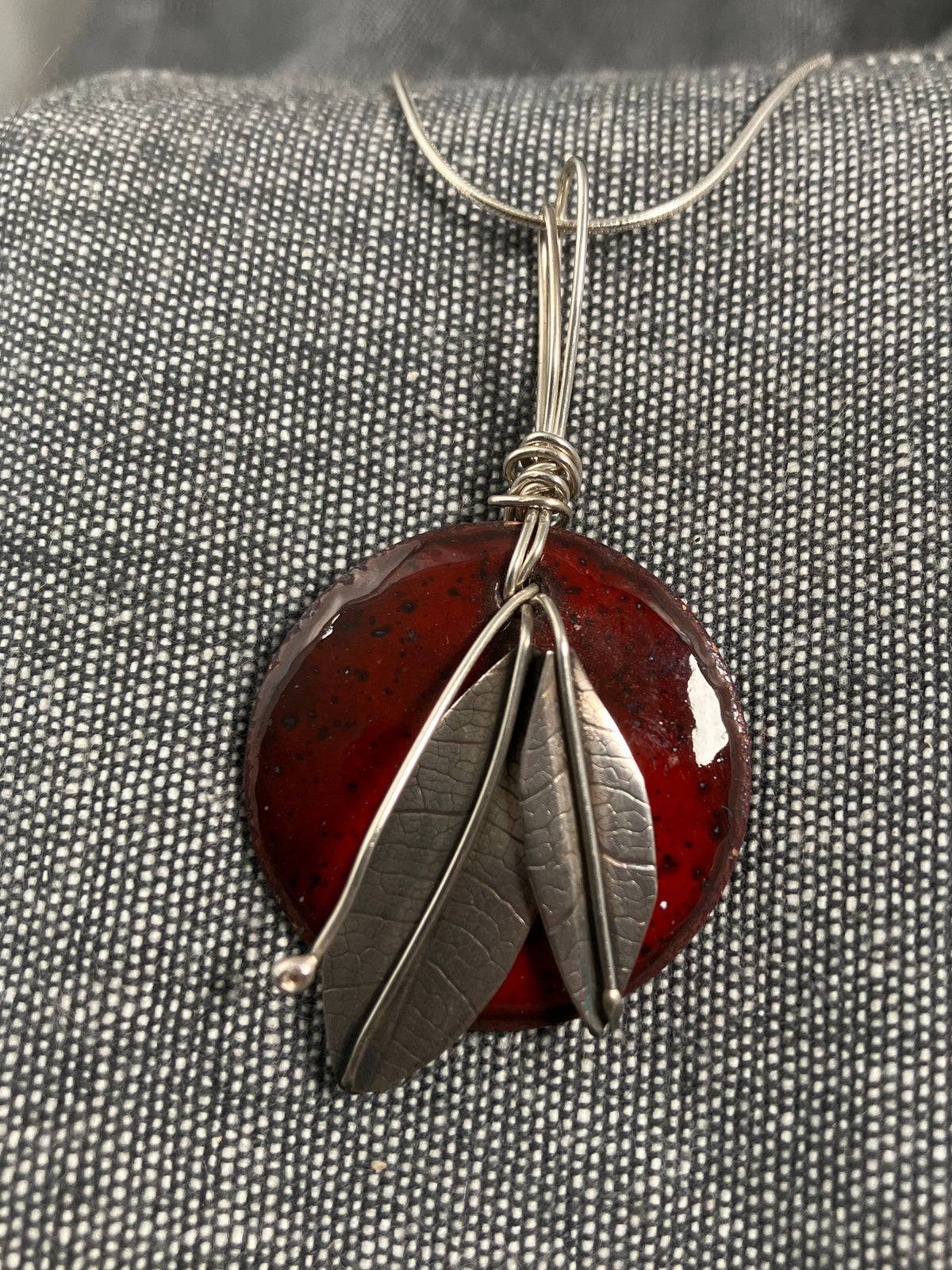 Red Leafy Pendant
