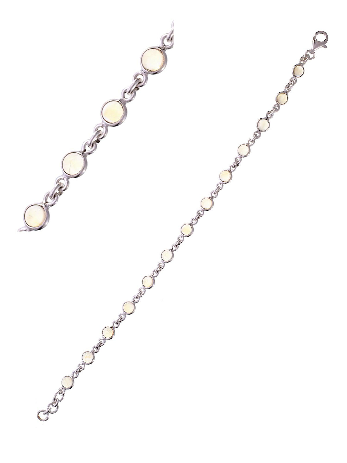 Sterling Silver Citrine Roundels Bracelet