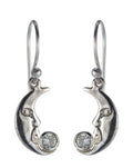 Cubic Zirconia Moonface Earrings