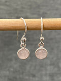 Rose Quartz Little Round Earrings