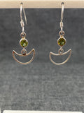 Peridot Moon Earrings