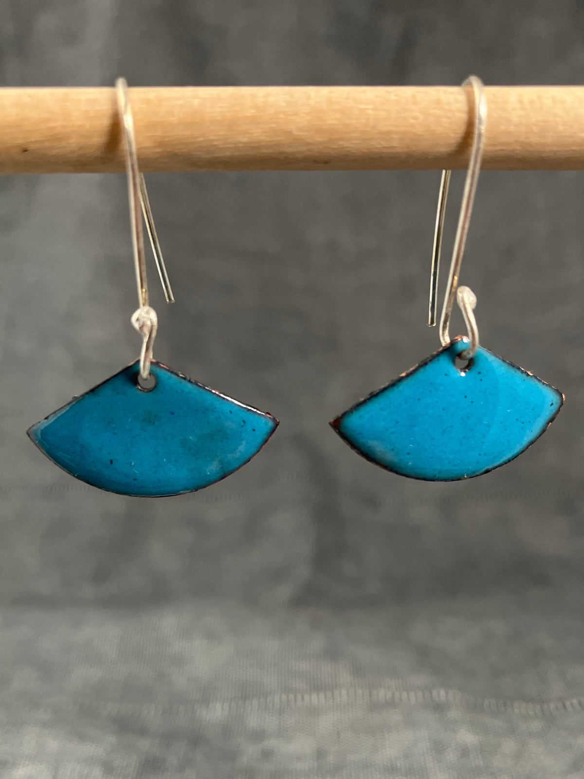 Teal Fan Earrings