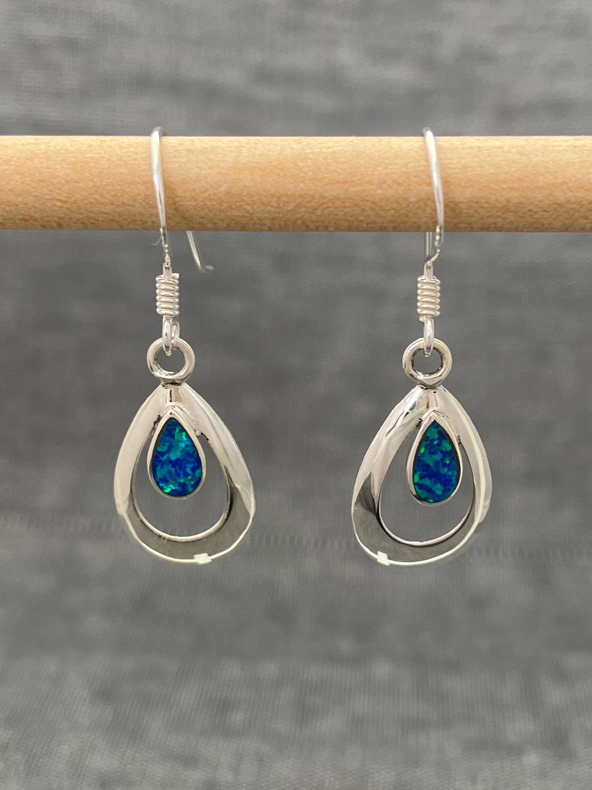 Turquoise Opal Framed Earring