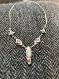 Moonstone Triangles Necklace