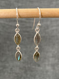 Labradorite Double Pip Earrings