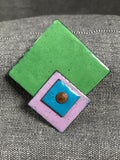 Offset Squares Brooch