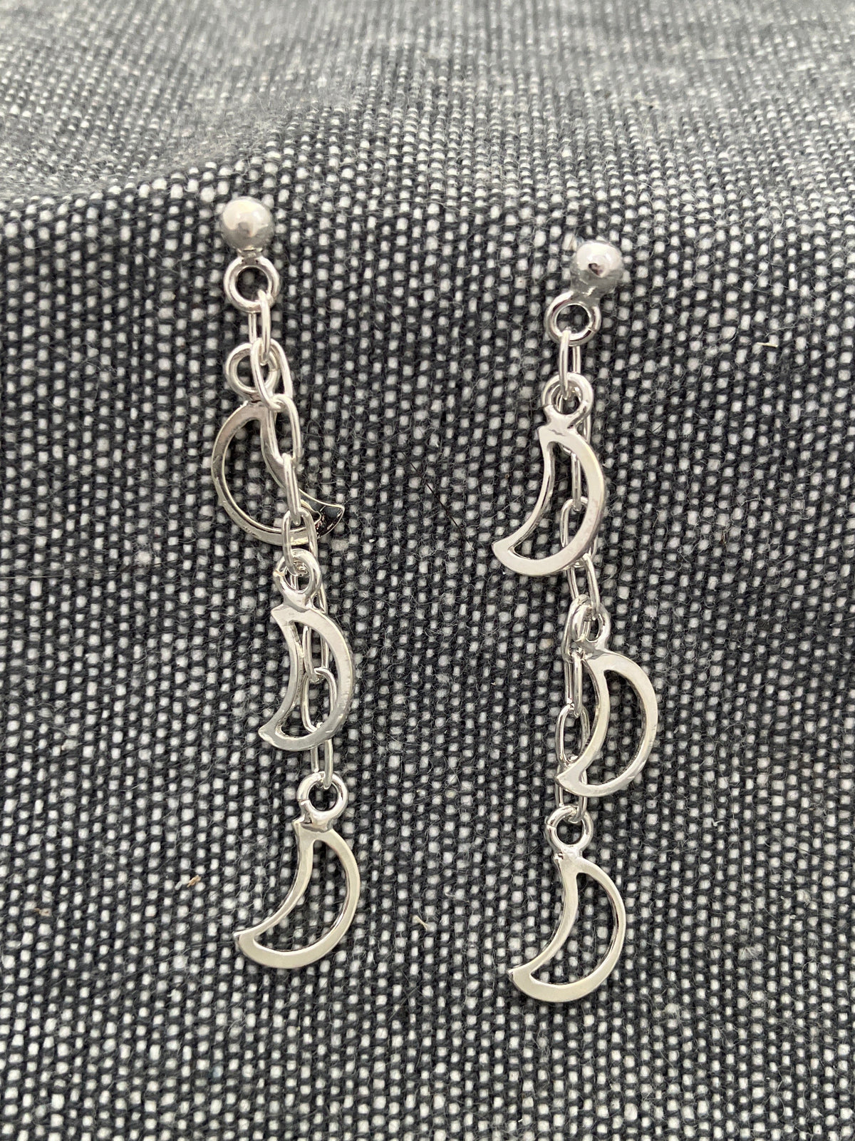 Tumbling Cutout Moons Earrings