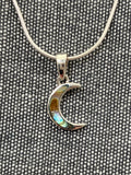 Paua Shell Little Moon Pendant