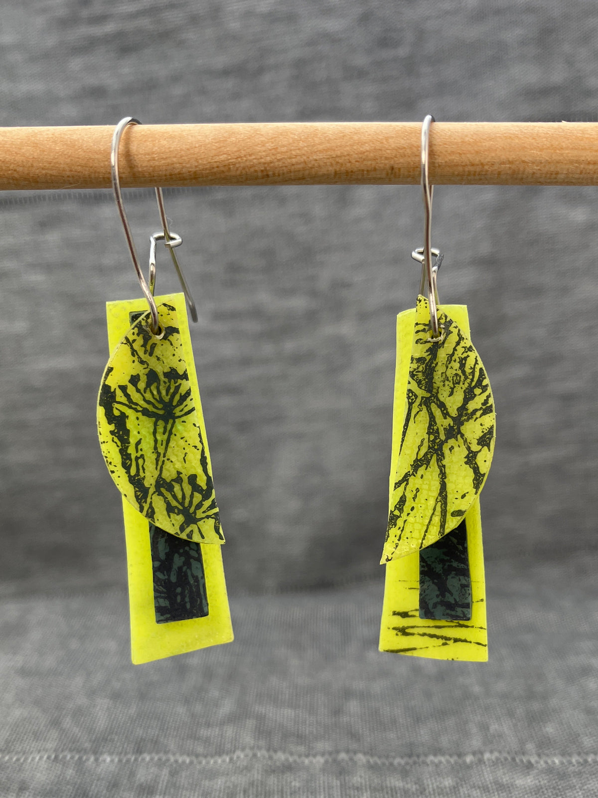 Nocean Lime Grey Bits & Bobs Earrings