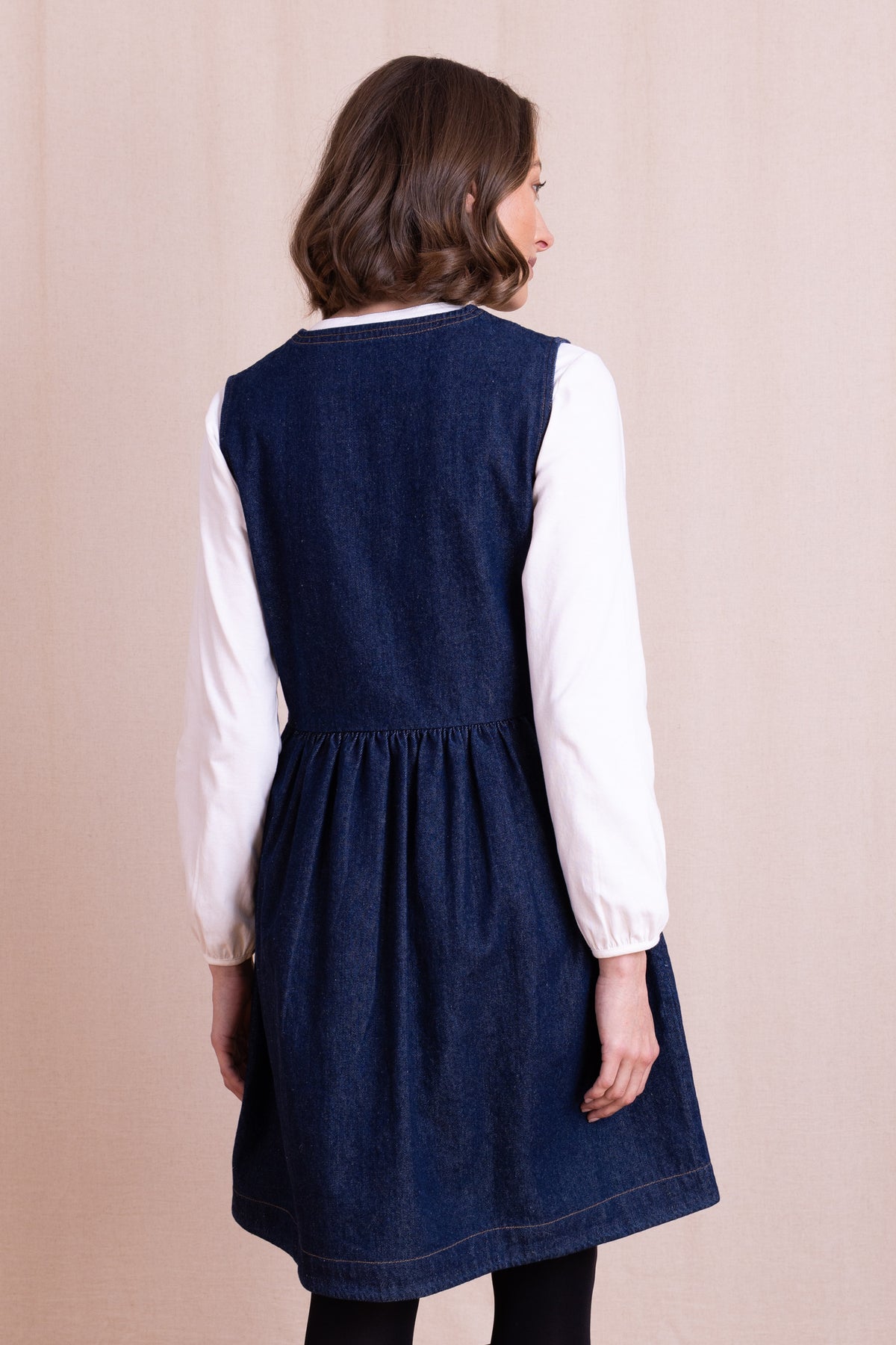 Denim Pinnafore Dress