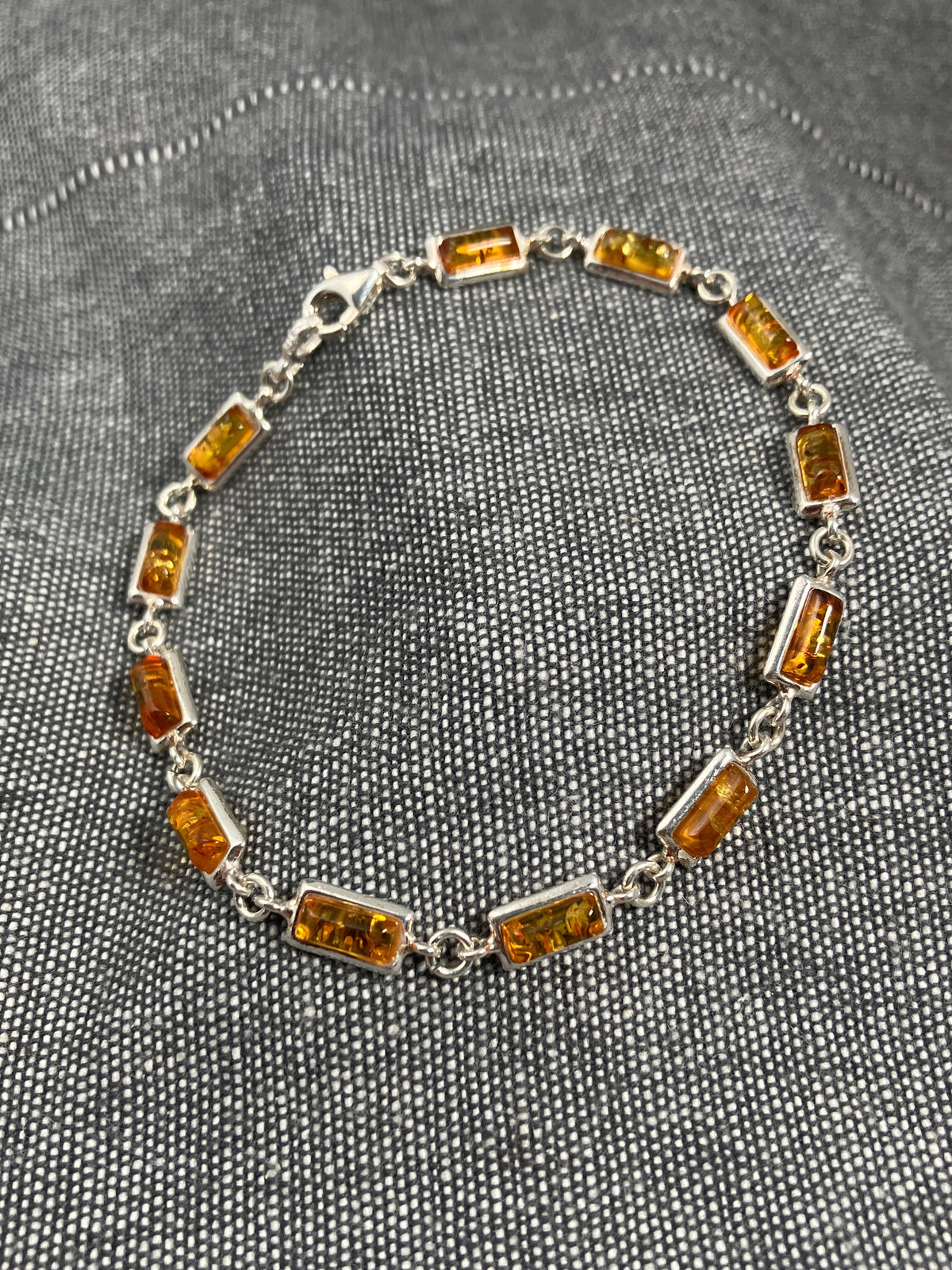 Amber Framed Rectangles Bracelet