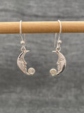 Rose Quartz Moon Earring