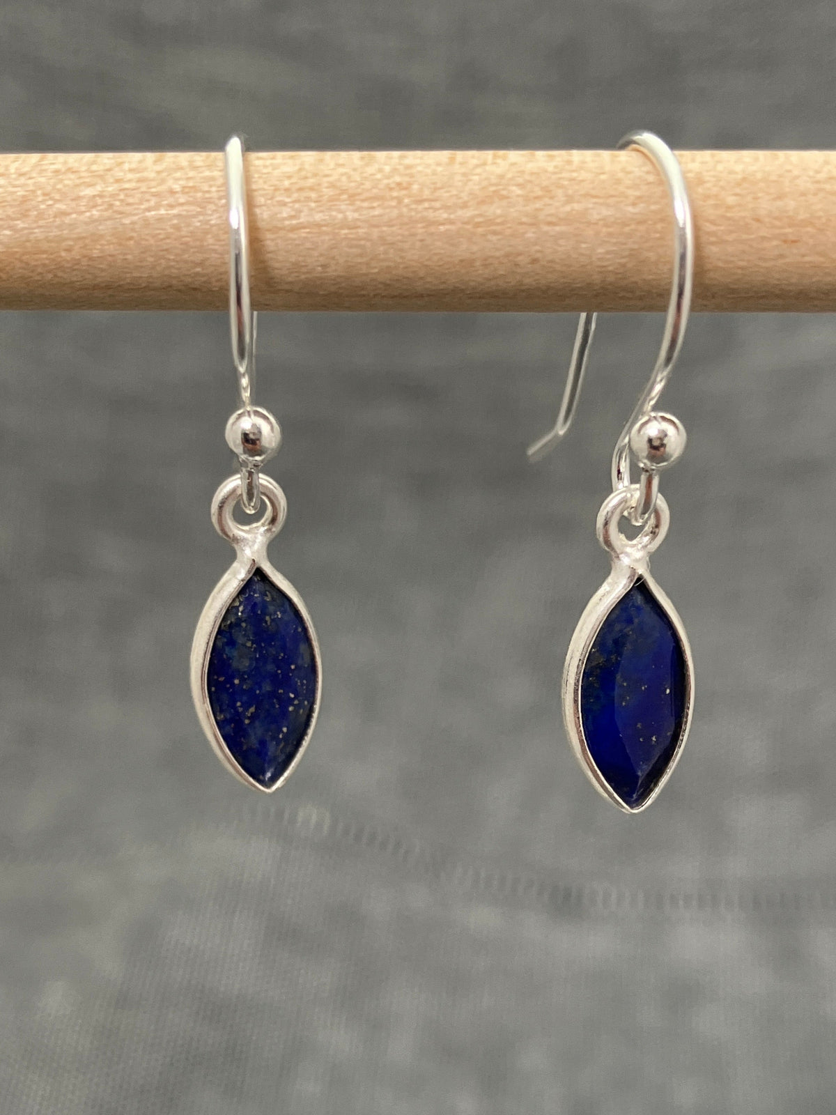 Lapis Facetted Marquise Earrings