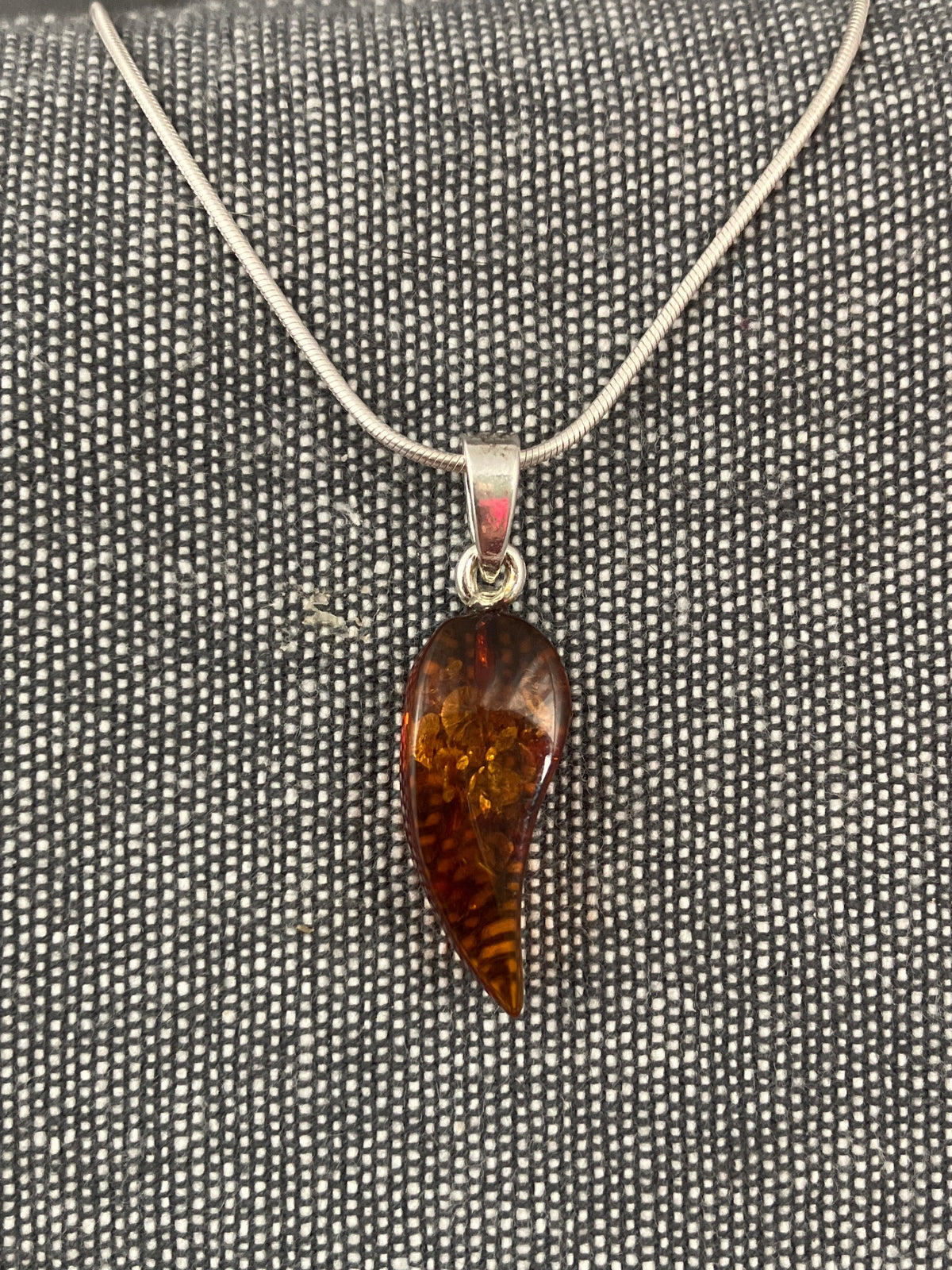 Unframed Amber Tooth Pendant