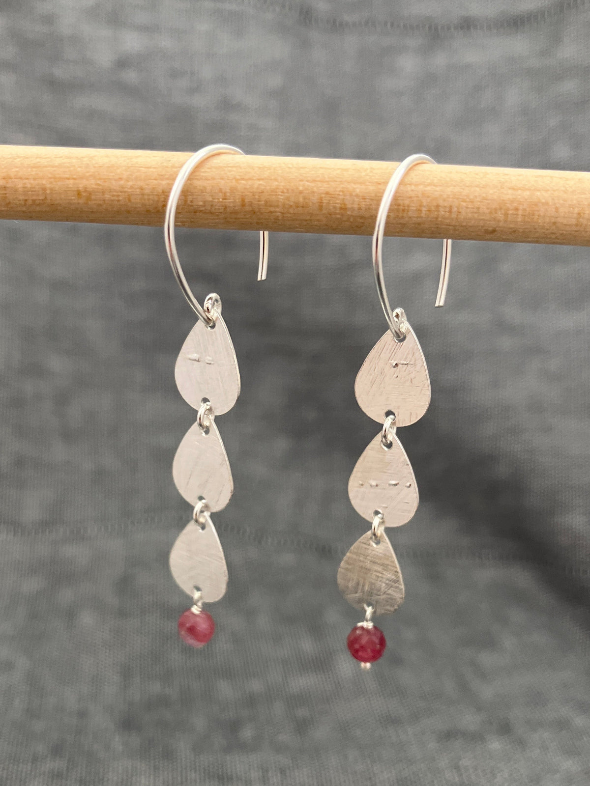 Red Jasper Triple Drop Earring