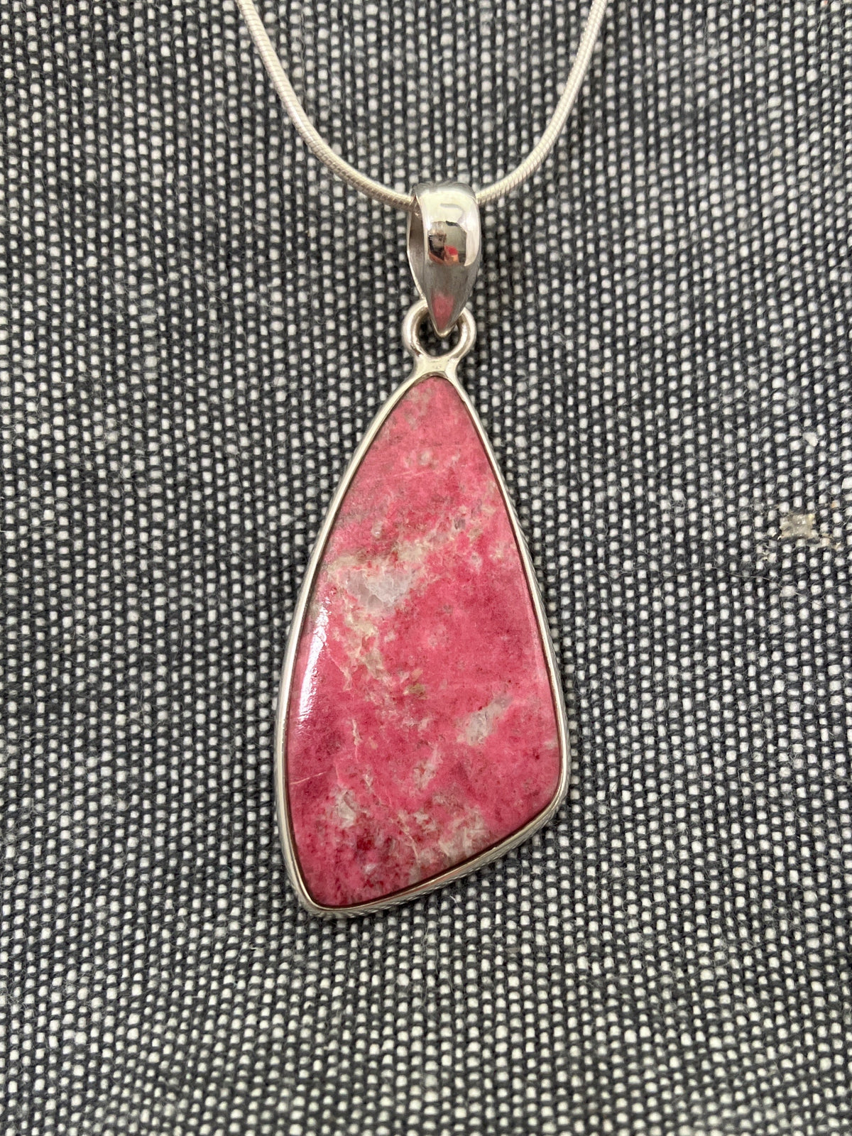 Thulite Triangle Pendant