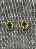 Peridot Cut Pear Studs