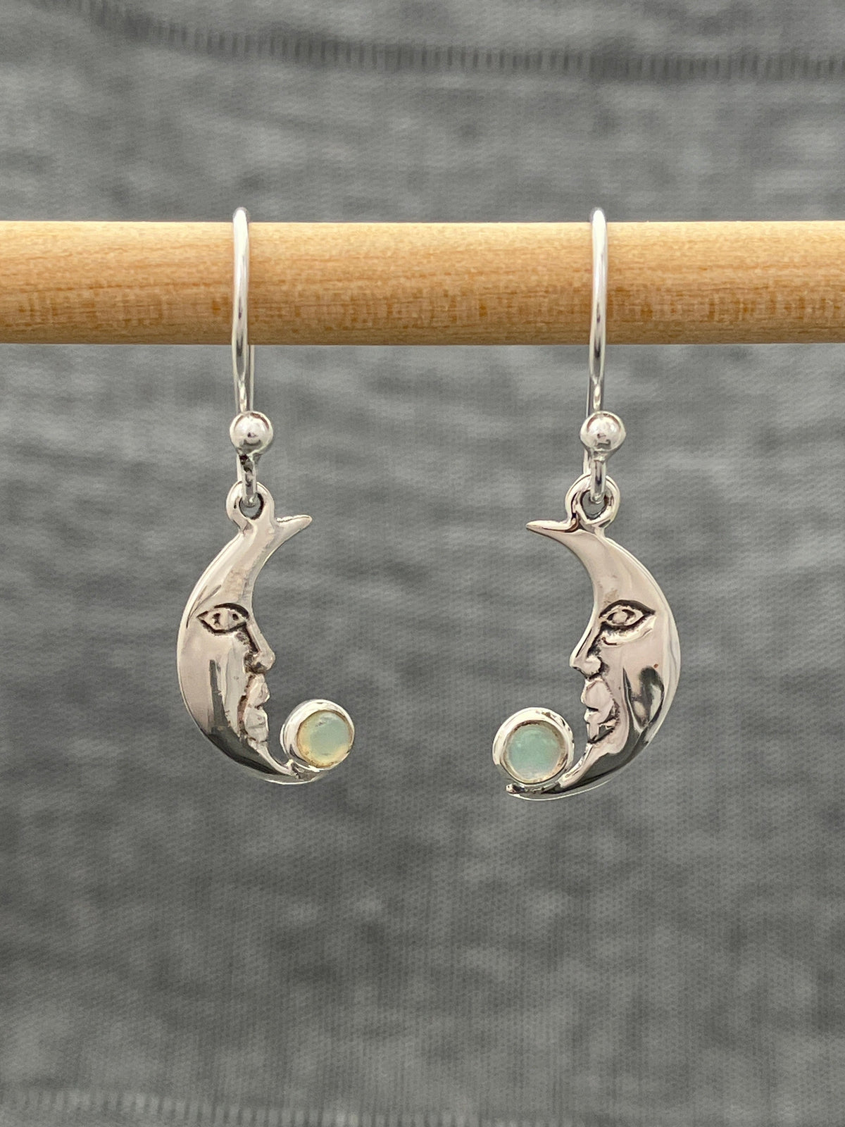 Opal Moon Earring