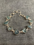 Aquamarine Uncut Stones Bracelet