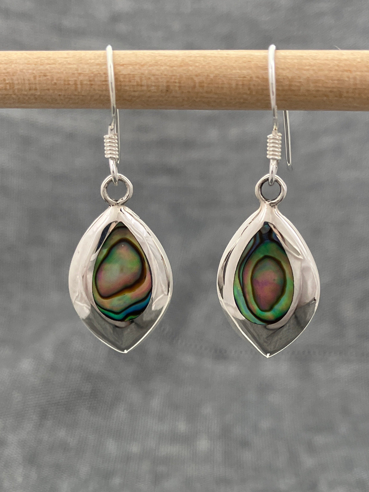 Paua Shell Leaf Earring