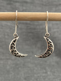 Curly Moon Earrings
