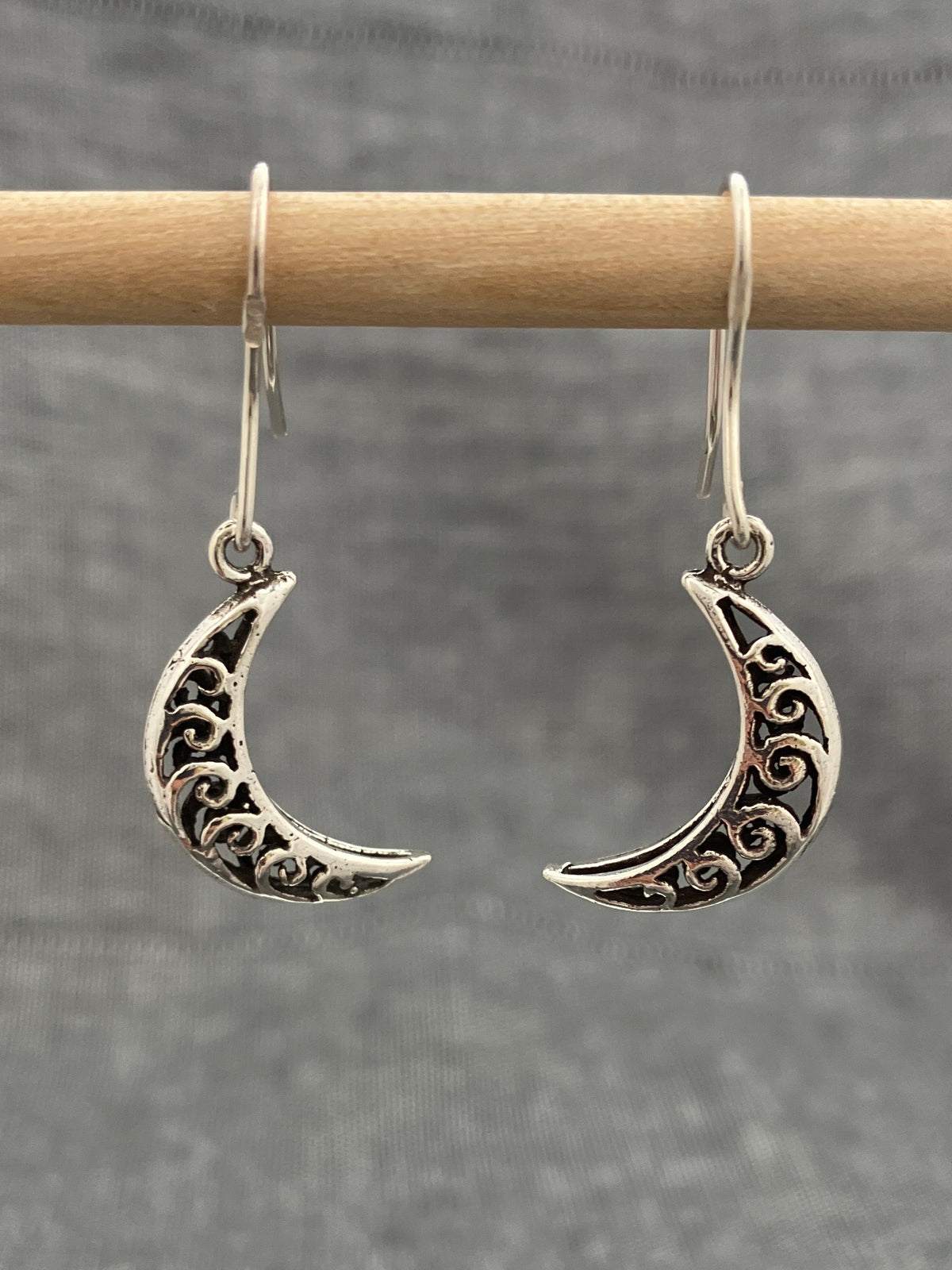 Curly Moon Earrings